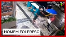 Mulher é empurrada após negar esmola para homem no RJ