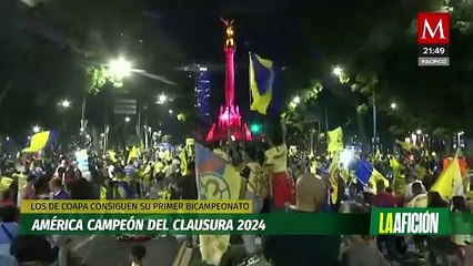 Festejos americanistas inundan el ángel de la Independencia