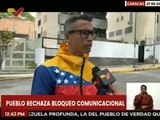 Caraqueños rechazan bloqueo comunicacional contra el presidente Maduro en RR. SS.