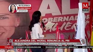 Alejandra del Moral anuncia su renuncia al PRI