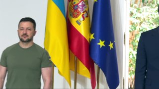 Zelenski concluye su visita de este lunes a España con mil millones de euros para Ucrania