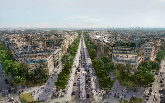Sur les Champs-Élysées, les vélos pourraient bientôt prendre de la place aux voitures