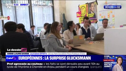 Européennes 2024, le débat: des militants PS mobilisés pour répondre aux attaques contre Raphaël Glucksmann