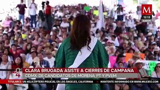 Clara Brugada acude a cierres de campaña de candidatos en CdMx