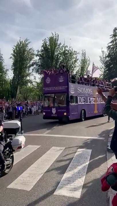 Llegada de los jugadores a la Plaza Mayor