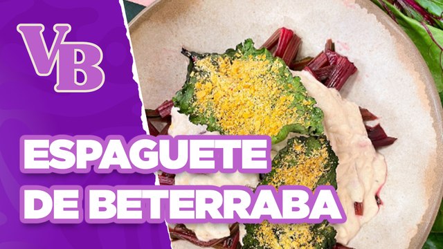 ESPAGUETE LOW CARB de talo de BETERRABA com MOLHO BRANCO - Você Bonita (27/05/2024)
