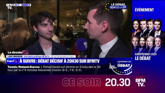 On est confiants : Les soutiens de Valérie Hayer (Renaissance) réunis dans un bar pour assister au débat événement sur BFMTV