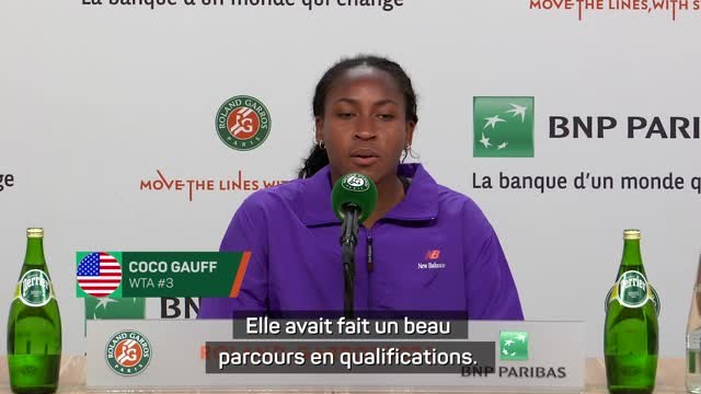 Roland-Garros - Gauff : Je devais juste jouer solide