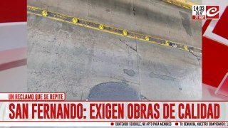 San Fernando: exigen obras de calidad