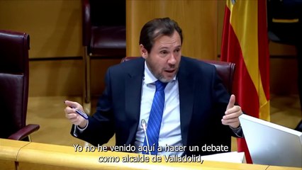 Puente, sobre la ausencia de Carnero en el Senado: "Está en un buen lugar, que es celebrando el ascenso del Real Valladolid"