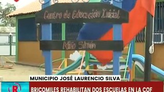 Falcón | Bricomiles rehabilitan dos instituciones educativas en el mcpio. José Laurencio Silva