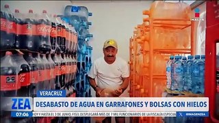 Coatzacoalcos registra desabasto de agua en garrafones y bolsas con hielo