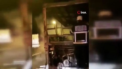 Korku dolu anlar! Yolcu otobüsü alev alev yandı