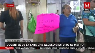 Maestros de la CNTE dan acceso gratuito al Metro a manera de protesta