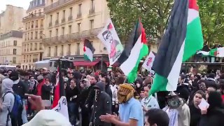 Tension à Paris : Un manifestant pro-palestinien dénonce l'usage de grenades par la police