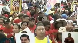 Venezolanos expresan su apoyo al candidato Nicolás Maduro de cara a los comicios del 28-J