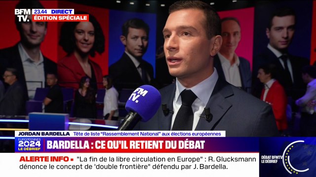 Jordan Bardella (RN): Mon adversaire dans cette élection, c'est la liste d'Emmanuel Macron