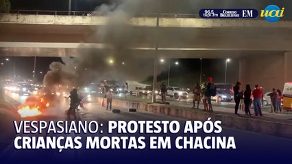 Familiares e amigos de crianças mortas em chacina protestam na MG-10