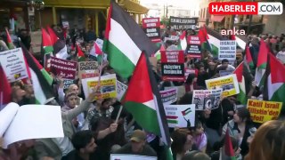 İstanbul'da İsrail'in Filistin'e yönelik saldırısı protesto edildi