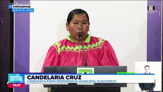 Candidata rarámuri participa en debate con su lengua natal