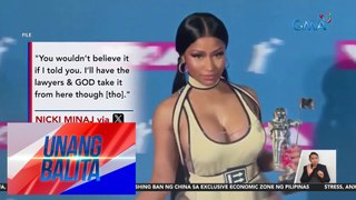 Nicki Minaj, in-announce ang rescheduled show niya sa Manchester, England na nakansela kasunod ng pagkaka-aresto sa kaniya | Unang Balita