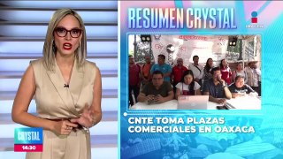Maestros de la CNTE toman plazas comerciales en Oaxaca