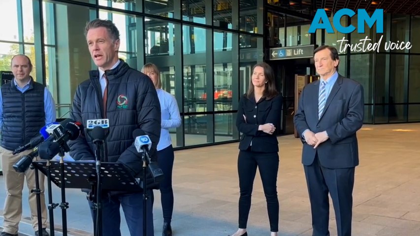 NSW Premier Chris Minns outside the new Waterloo metro station, three kilometres south of Sydney city centre. Video via AAP.