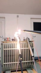 High Voltage Arc Distribution Transformer (20KV 1A) #shorts #highvoltage #arc #shortcircuit
