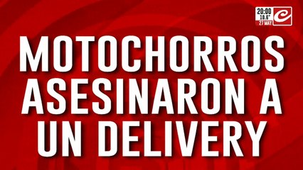 Motochorros asesinaron a un delivery