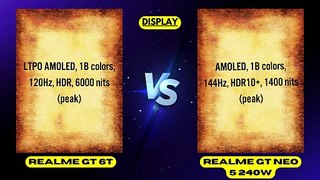 Realme GT 6T vs Realme GT Neo 5 240W