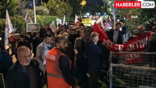 Ankara'da Köklü Değişim Derneği, İsrail'in Refah'ta başlattığı saldırıyı protesto etti