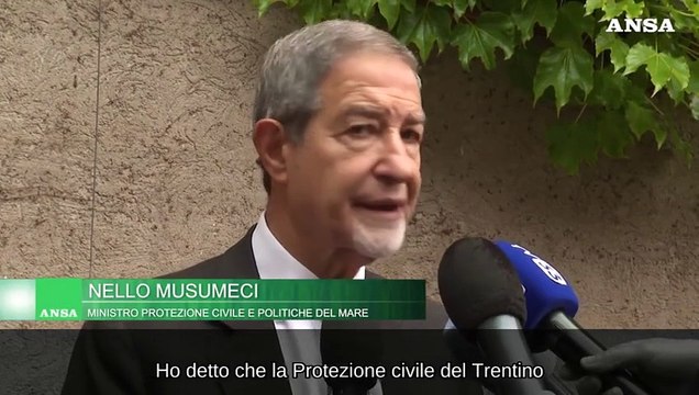 Musumeci: La Protezione Civile trentina e' un esempio