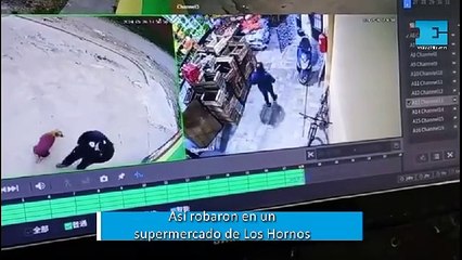 Así robaron en un supermercado de Los Hornos
