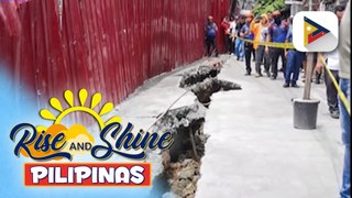 Ilang residente sa Valenzuela, inilikas dahil sa pagbitak at pagguho ng bahagi ng Agustin Street