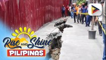 Ilang residente sa Valenzuela, inilikas dahil sa pagbitak at pagguho ng bahagi ng Agustin Street