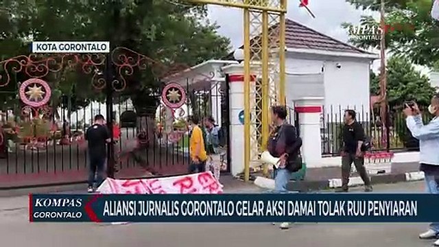 Aliansi Jurnalis Gorontalo Gelar Aksi Damai Tolak RUU Penyiaran