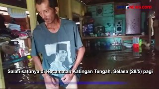 Banjir di Katingan Kalimantan Tengah Lumpuhkan Aktivitas Warga