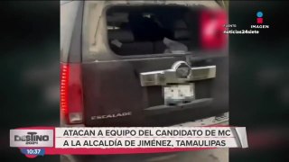 Atacan a balazos al equipo del candidato de MC en Jiménez, Tamaulipas