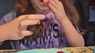 One Bite & It's Out! Picky Eater Makes Hilarious Grape Face