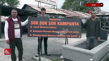 Varto'da ölmeyen kaynana için yüzde 50 indirimli mezar taşı kampanyası