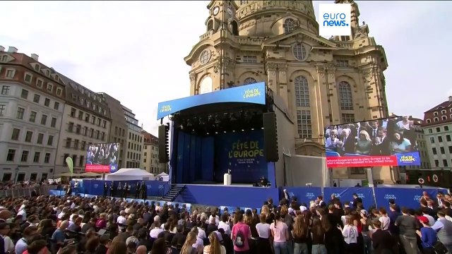 Acordemos . Macron alerta para os maus ventos da extrema-direita em discurso na Alemanha