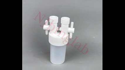 PFA 120ml reaction vessel with control valve