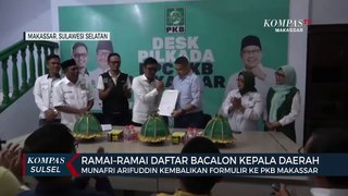 Munafri arifuddin mengembalikan formulir pendaftaran bakal calon Walikota Makassar ke PKB