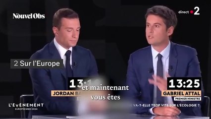 Débat sur France 2  trois moments où Jordan Bardella sest fait bousculer par Gabriel Attal