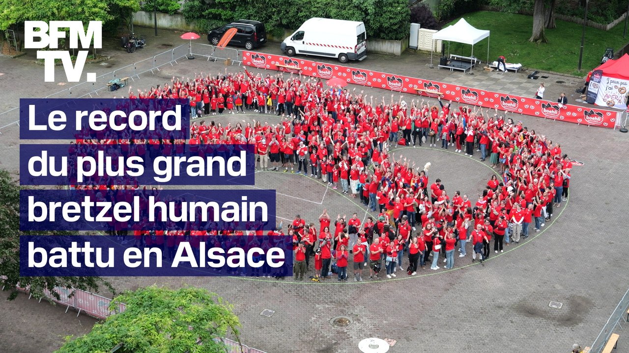 529 Alsaciens battent le record du monde du plus grand bretzel humain
