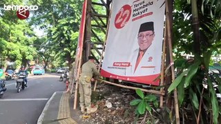 Pemkot Bogor Tindak Atribut Kampanye Bakal Calon Wali Kota Bogor yang Melanggar Aturan