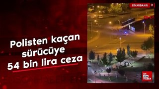 Diyarbakır'da polisten kaçan sürücüye 54 bin lira ceza