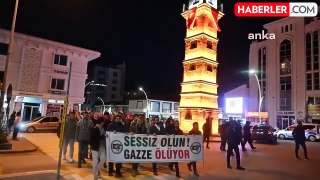 Yozgat'ta İsrail'in Filistinlilere saldırısını protesto yürüyüşü düzenlendi