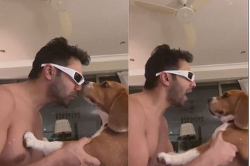 वरुण धवन ने अपने डॉग के साथ की मस्ती, वीडियो वायरल