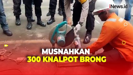 Hasil Razia sejak Ramadan, 300 Knalpot Brong Dimusnahkan Polsek Koja